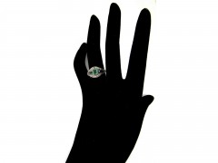 Art Deco Emerald, Sapphire & Diamond Ring