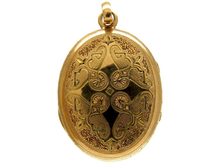 Enamel Butterfly Gold Locket