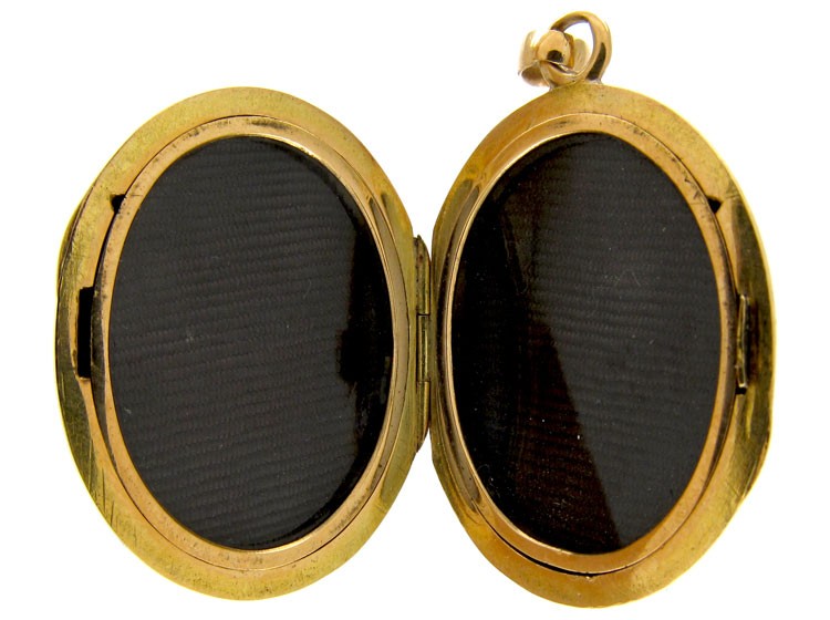 Enamel Butterfly Gold Locket