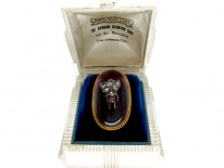 Large Cabochon Garnet & Diamond Victorian Ring