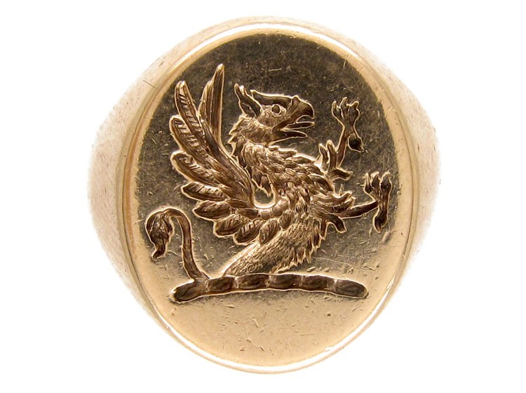 9ct Gold Griffin Signet Ring