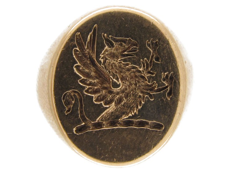 9ct Gold Griffin Signet Ring