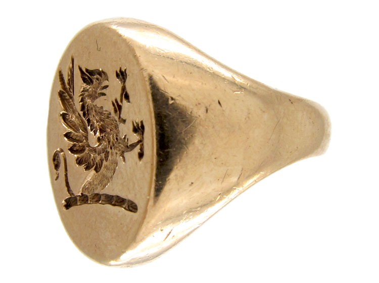 9ct Gold Griffin Signet Ring