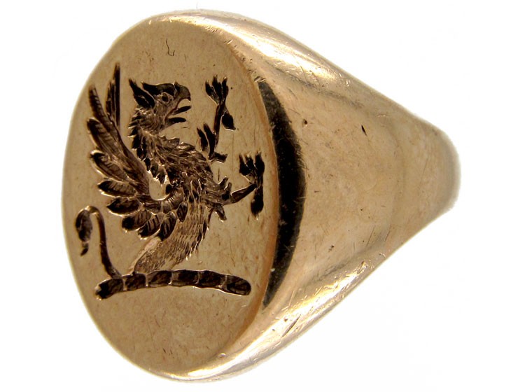 9ct Gold Griffin Signet Ring