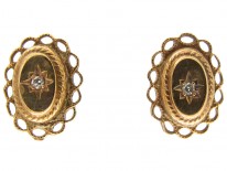 Victorian 15ct Gold Diamond Earrings