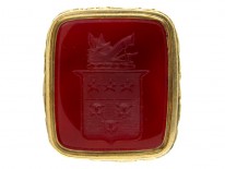 Gold & Carnelian Regency Crested Seal