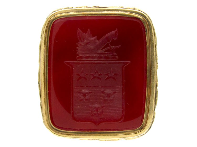 Gold & Carnelian Regency Crested Seal