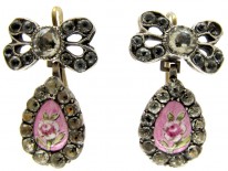Georgian Paste & Enamel Earrings