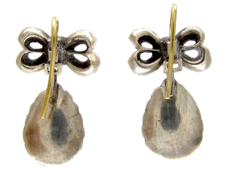 Georgian Paste & Enamel Earrings