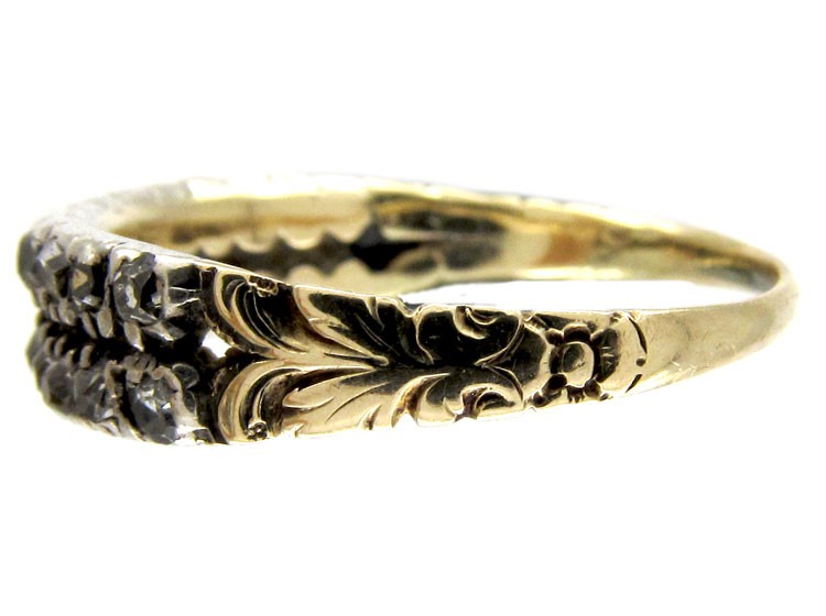 Two Row Diamond Georgian Ring