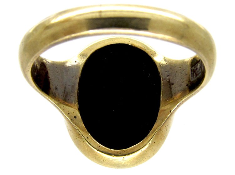 Carved Banded Sardonyx Signet Ring