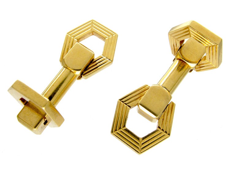 18ct Gold Stirrup Cufflinks