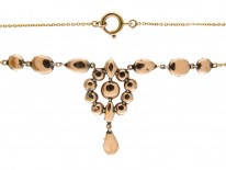Flat Cut Garnet Edwardian Necklace