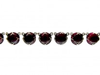 Cabochon Garnet Silver Collar