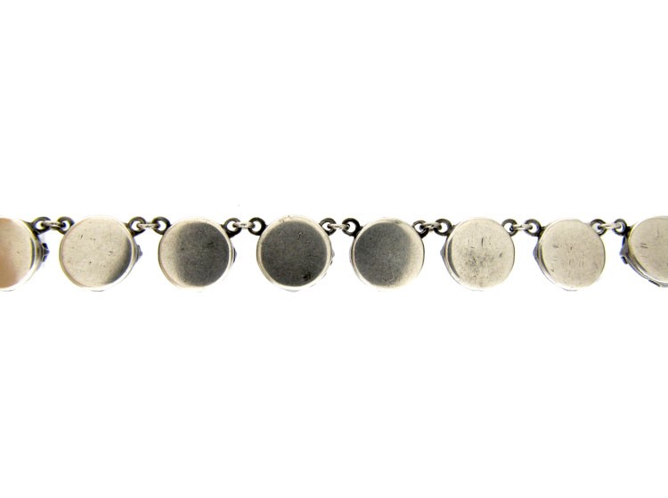 Cabochon Garnet Silver Collar