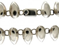 Silver Almond Shaped Collar