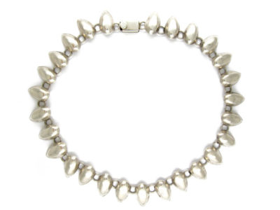 Silver Almond Shaped Collar