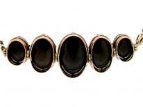 9ct White & Yellow Gold Art Deco Opal Doublet Bracelet