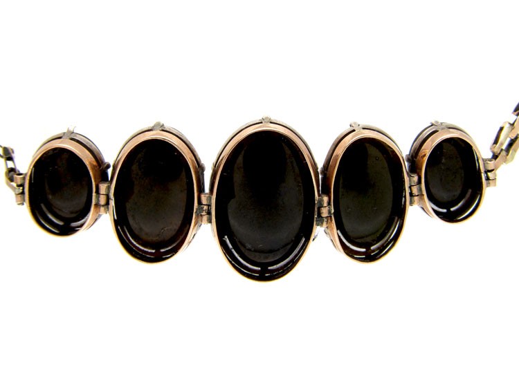 9ct White & Yellow Gold Art Deco Opal Doublet Bracelet
