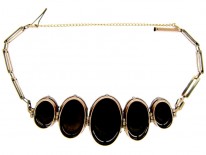 9ct White & Yellow Gold Art Deco Opal Doublet Bracelet