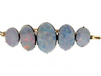 9ct White & Yellow Gold Art Deco Opal Doublet Bracelet