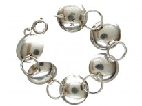 Cabochon Amethyst & Silver Retro Bracelet