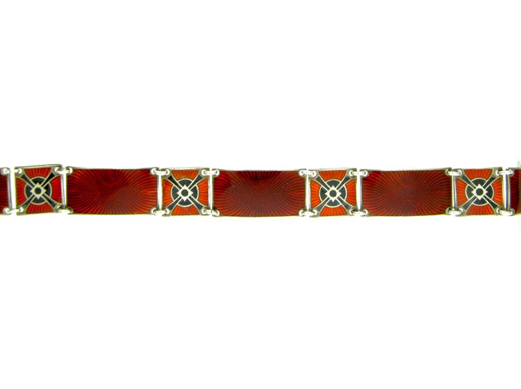 Silver & Enamel Norwegian Retro Bracelet
