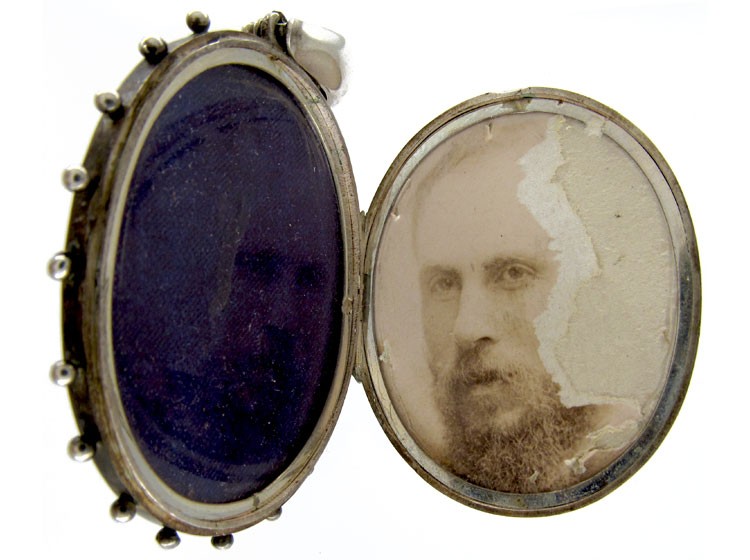 Silver with Two Colour Gold Overlay Victorian Locket