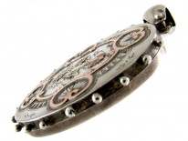 Silver with Two Colour Gold Overlay Victorian Locket