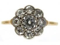Edwardian Diamond Cluster Ring