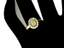 Cat's Eye & Diamond Ring