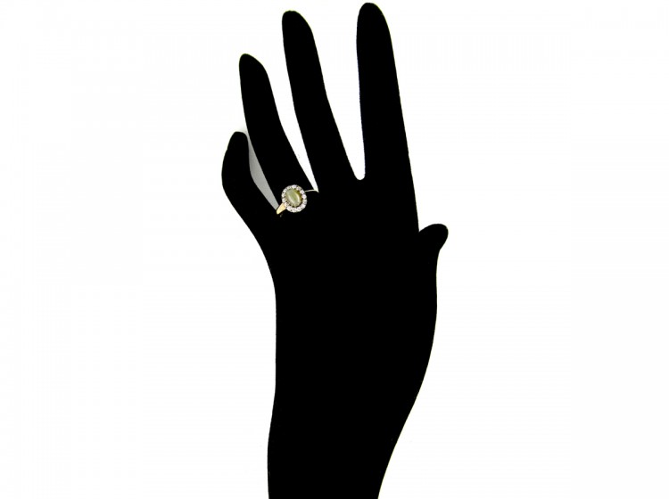 Cat's Eye & Diamond Ring