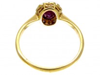 Ruby & Diamond Edwardian Cluster Ring