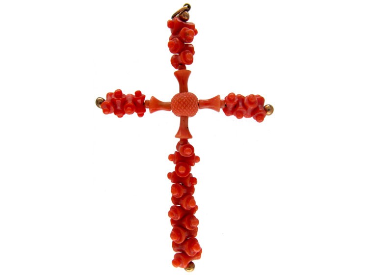 Georgian Carved Coral Cross