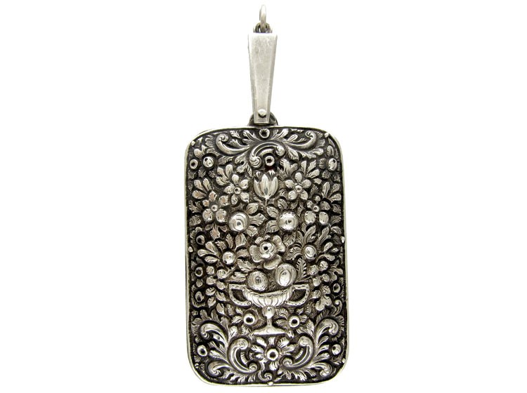 Large Silver Repoussé Pendant