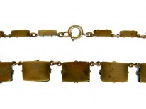 Art Deco Green Glass Necklace