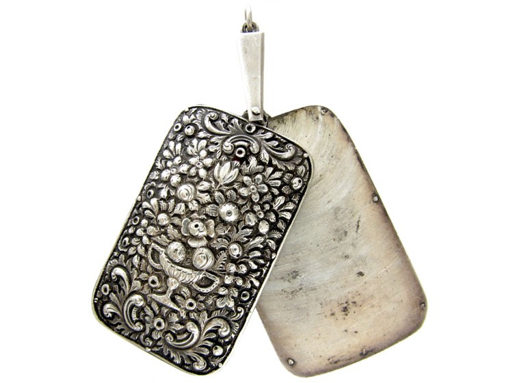 Large Silver Repoussé Pendant