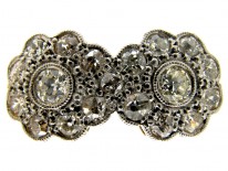 Double Cluster Diamond Edwardian Ring