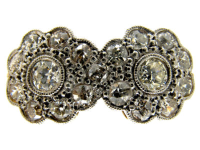 Double Cluster Diamond Edwardian Ring