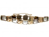 Murrle Bennett 9ct Gold & Blister Pearl Bracelet