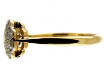 Double Cluster Diamond Edwardian Ring