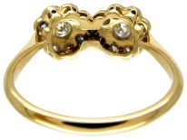 Double Cluster Diamond Edwardian Ring
