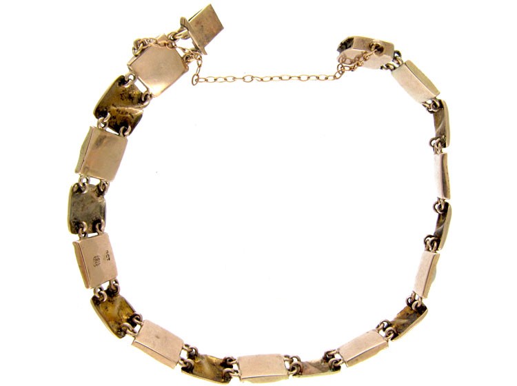Murrle Bennett 9ct Gold & Blister Pearl Bracelet