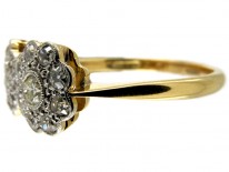 Double Cluster Diamond Edwardian Ring