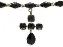 Georgian Vauxhall Glass Cross Necklace