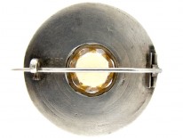 Large Silver & Citrine Scottish Victorian Brooch