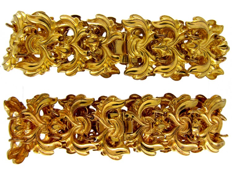 Pair of Regency Pinchbeck Bracelets