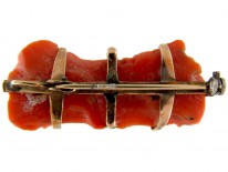 Georgian Carved Coral Brooch