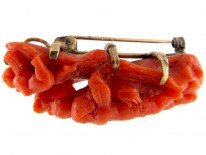 Georgian Carved Coral Brooch