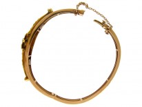 15ct Gold & Natural Split Pearls Bangle